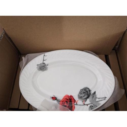 Glasplatta Fruktplatta -10 &quot;Midjeplatta
