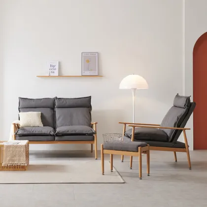 Adjustable Backrest Double Washable Recliner Sofa