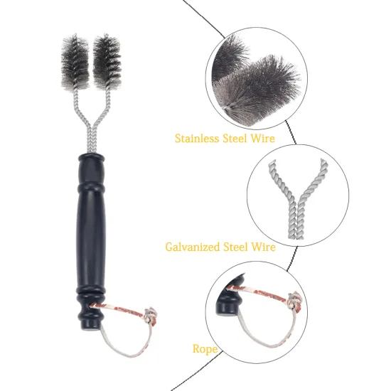 Professional Stainless Steel Grill Brush - Bristle-Free with PP Handle: Perfect for Safe and Efficient Grilling Accessories