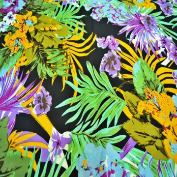 palm print 100% rayon fabric