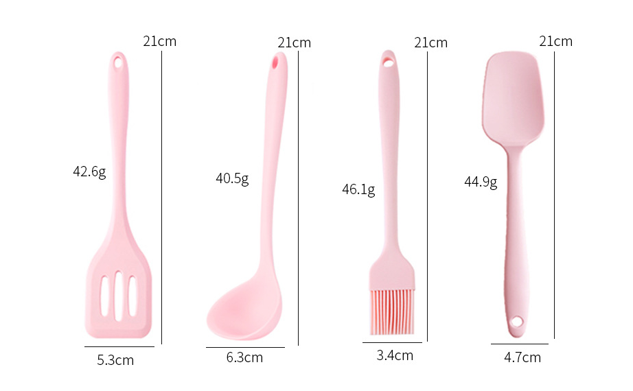 Mini silicone kitchenware set of 12 pieces set of