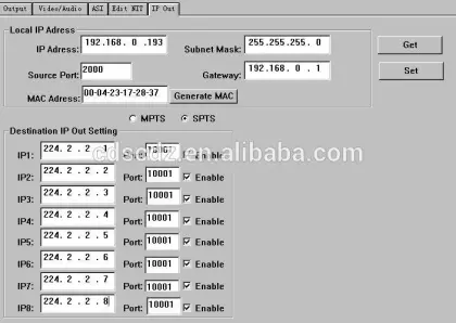 8 video audio in,ASI+IP/MPTS/SPTS out av to asi encoder (8AV+1ASI in,ASI+IP spts mpts out)
