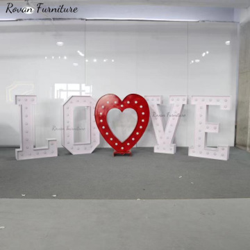 Elegant High-Quality Wedding Backdrop Decorations: Love Letter Acrylic Stage