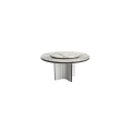 Mesa de comedor de madera de mármol gris avanzado