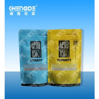 stand up ziplock bag,tea packaging,plastic zipper bag,food packaging