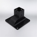 Black post base bracket for aluminum profile
