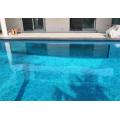 private container pool with acrylic window panel