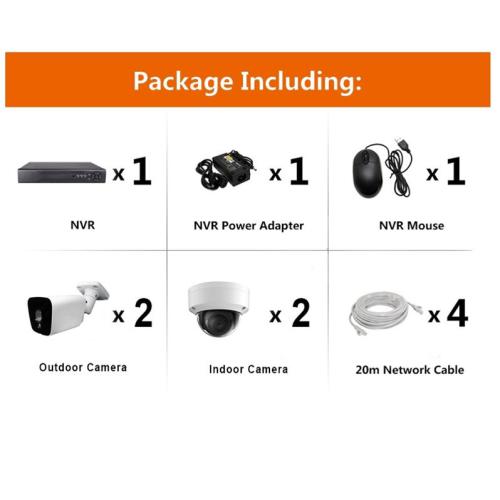 CCTV Cheap POE NVR Kits 4.0MP System