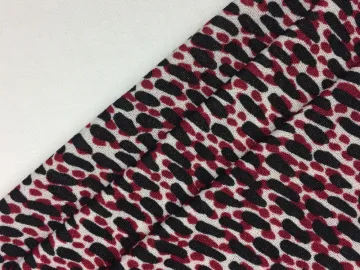 Polyester Spandex Crepe Print Knit Fabric