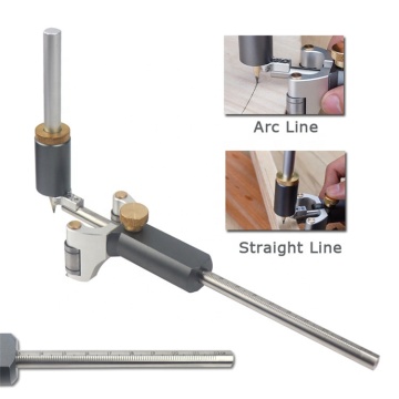2 in 1 Scribra di lavorazione del legno: righello a doppio uso e strumento di disegno a linea multifunzionale