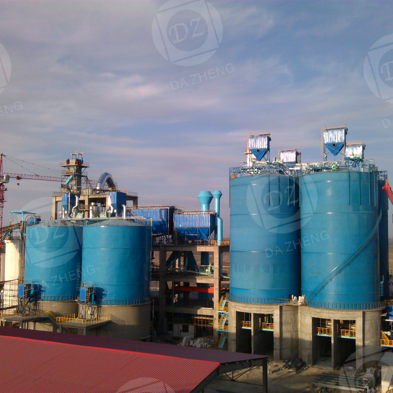 Welded steel plate silo for cement plant