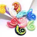 Popolare colorato cabochon in resina a forma di conchiglia di lumaca per artigianato fai-da-te Decor perline Charms Shell per telefono decorativo Slime