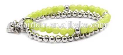 High quality colorful dyed jade beaded chain bracelet!