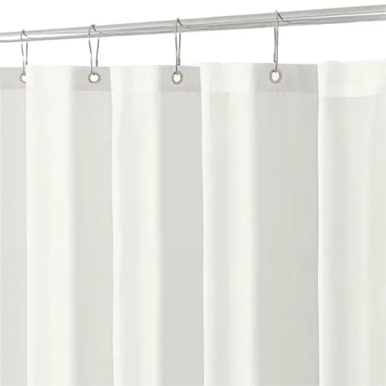 Quality Pleated Modern Shower Curtain Liners - Water Rust Resistant with Grommets