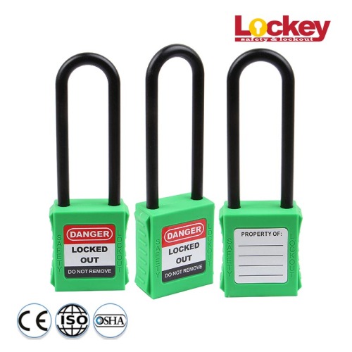 Lockout Tagout Long Plastic Shackle Safety Padlock