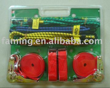 12pcs combo bungee cord ratchet straps with gs