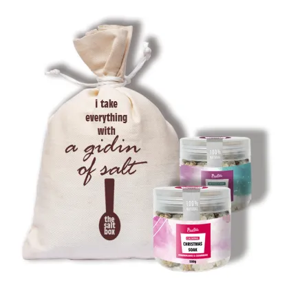 Private Label Pink Himalayan Rainbow Aromatherapy Bath Salt Pouch with Rose Petals