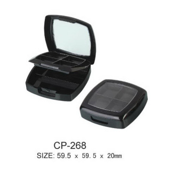 Tweelaagse plastic vierkante cosmetische oogschaduwkoffer