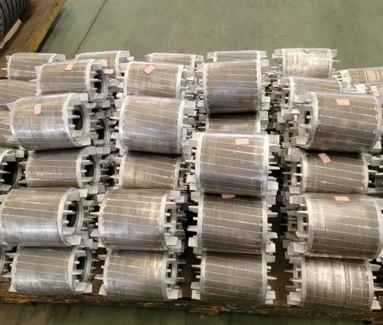 Rotor aluminum die casting for industrial motors