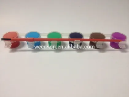 2.5ml 4 colour paint strip with brush ceramic paint, fabric paint, textile paint, acrylic colour paint