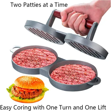 HYRI 2024: Premium Aluminum Hamburger Meat Press for Perfectly Shaped Burgers