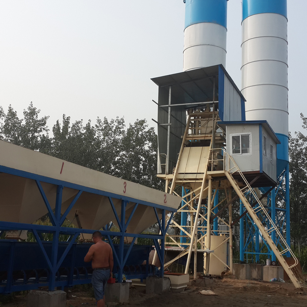 Electric power HZS25 commercial concrete batching plant