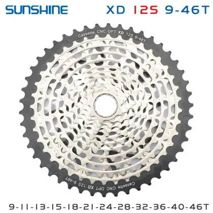 SUNSHINE Ultralight XD Bicycle Cassette - 11/12 Speed Mountain Bike Freewheel for SRAM XD Freehub