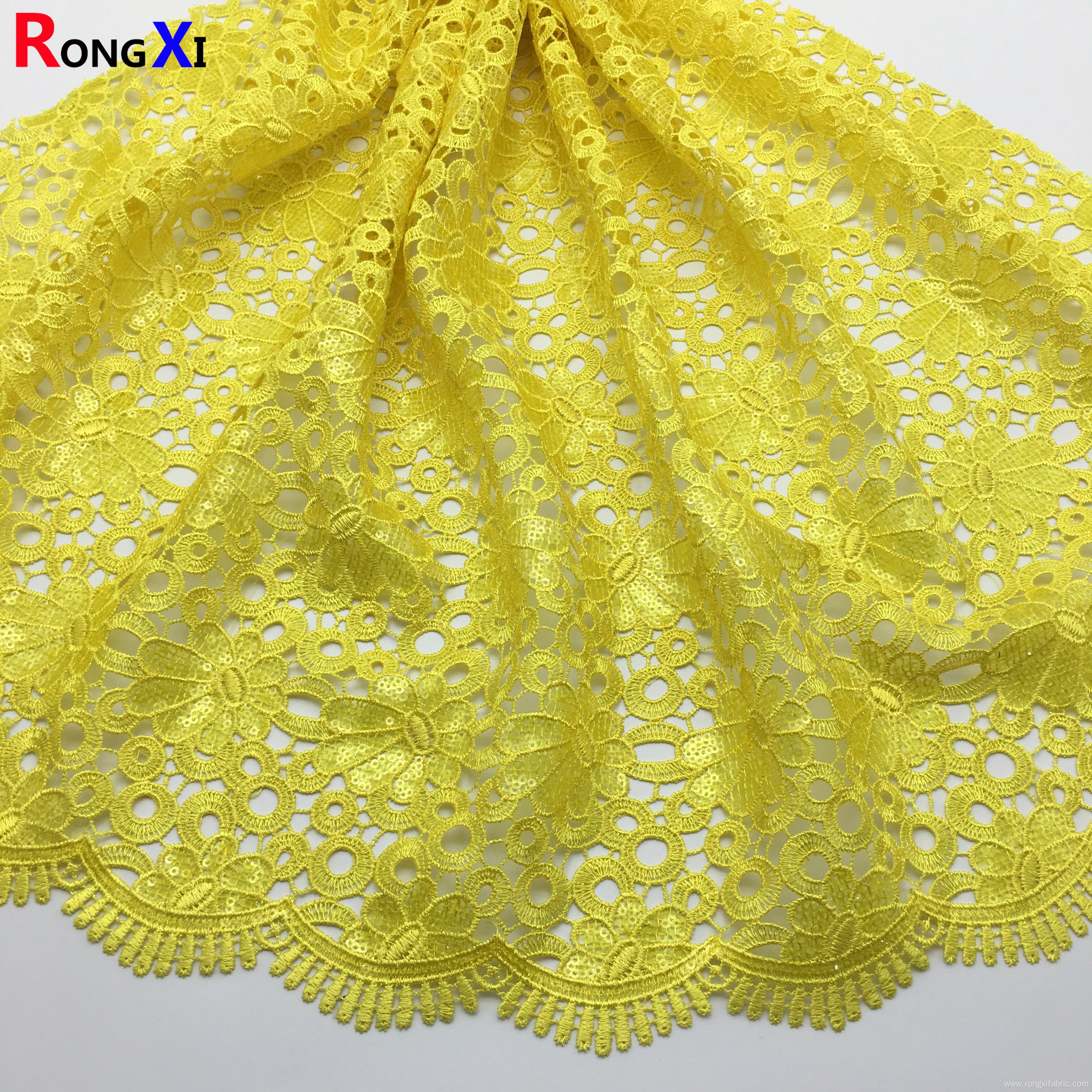 3mm New Design Yellow Sequin Fabric