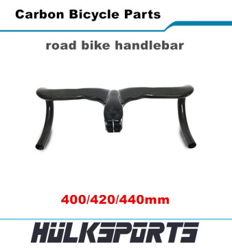 Hot sale riser bar with stem Inter cable 400/420/440mm road bike carbon handlebar matte carbon bicycle parts