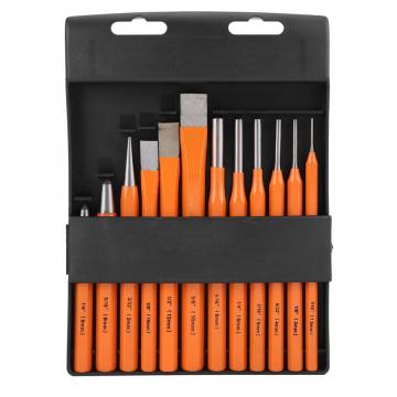 Professioneller Chrom -Vanadium -Kombination und Meißel Set - 12 Prozent in Plastikbox