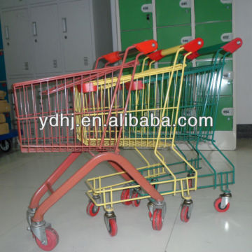 Good Quality Powder Coated Supermarket Kids Shopping Trolley YD-J481