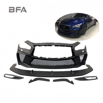 High Quality Fiberglass Car Front and Rear Bumper Set for Infiniti Q50
