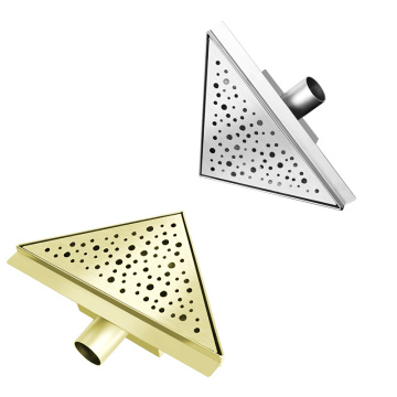 Sus 304 Tiris Lantai Segitiga Stainless Stainless dengan drainase vertikal untuk dapur dan kamar mandi