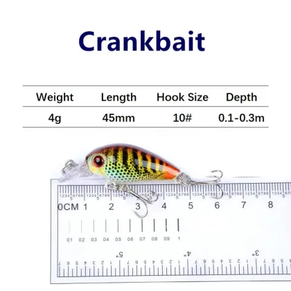 45mm 4G Jerkbait H008 - Wobbler Crankbait Hard Bait Lures for Fishing Bass
