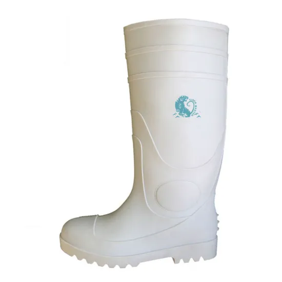White food industry PVC safety rain boots