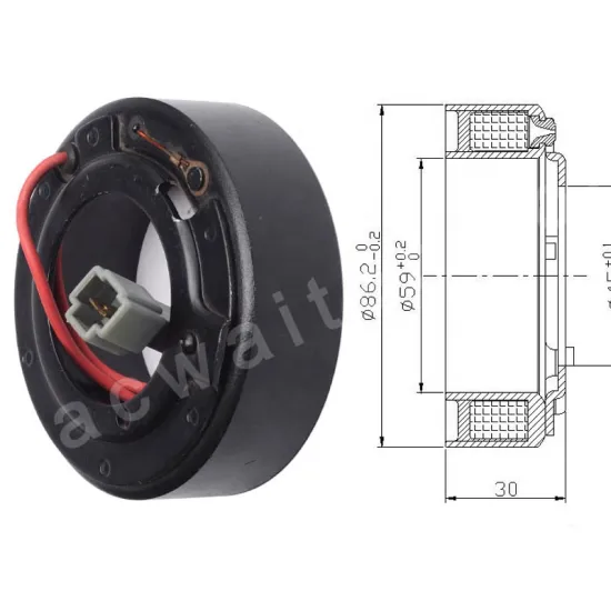 12V Air Conditioning Compressor Clutch Coil OD 86.2 ID 59 for Auto
