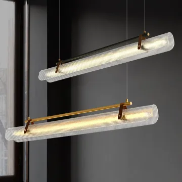 Golden Acrylic Dimming LED Chandelier Lamp for Villas and Lofts