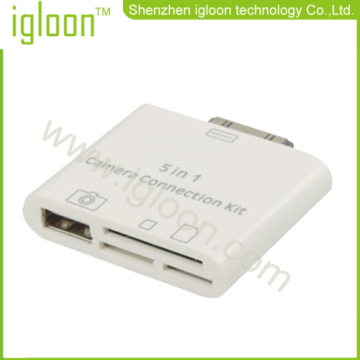 5 in 1 kaartlezer voor Ipad met 30-pin Plug