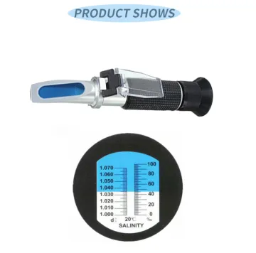 Portable Refractometer Manual Brix 0-10% ATC Salinity Meter