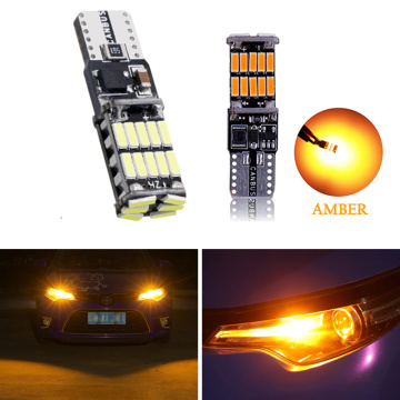 2PCS W5W 168 12v LED Bulbs Car Clearance Lights Orange T10 LED Auto Lamp For Volvo S60 V70 XC90 Subaru Forester Peugeot 307 206