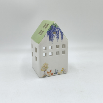 Керамический подсвечник Green Roof Slim House