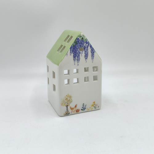 Керамический подсвечник Green Roof Slim House