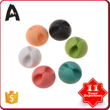 Eco-friendly silicone usb wire clips desktop cable holder high quality cable multifunctional silicone fixing clip