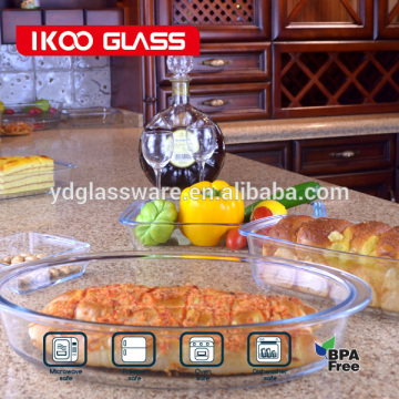 2015 factory 0.7L oval pyrex glass bakeware