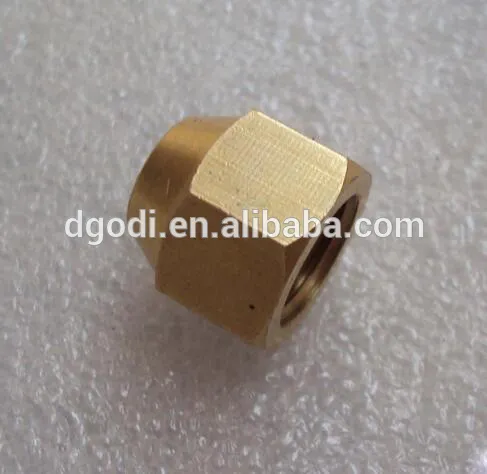 High quality decorative brass flare nut ,flare cap nut