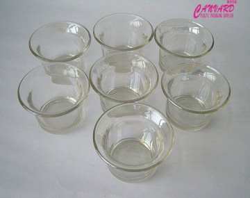 Clear glass candle cups