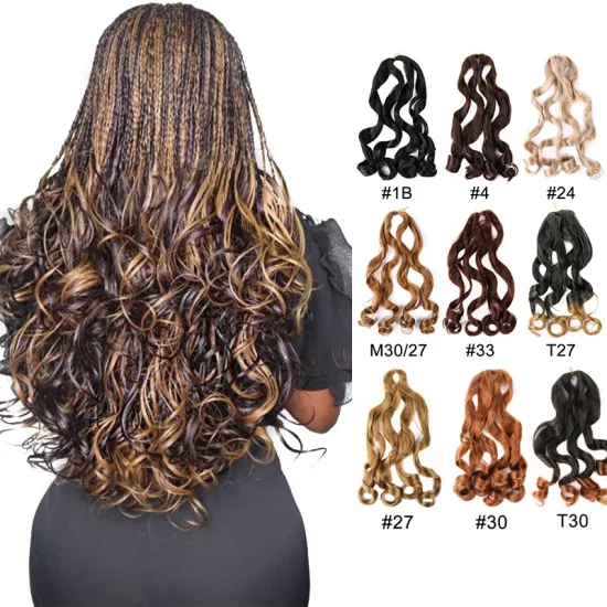 Spanish Curly Braids Hair Extensions Deep Curly Cheap Wavy Braiding Hair Spiral Curl Hair Twist Ruwa Pre Stretched