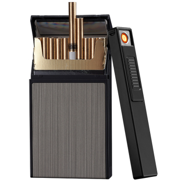 YH061A focus cigarette holder metal case with detachable electronic cheap wholesale usb rechargeable lighters
