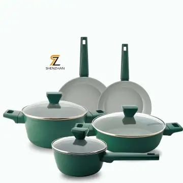 13-Piece Non-Stick Kitchen Cookware Set: Aluminum Pots, Pans, Soup & Stock Pots, and Frying Pan Set