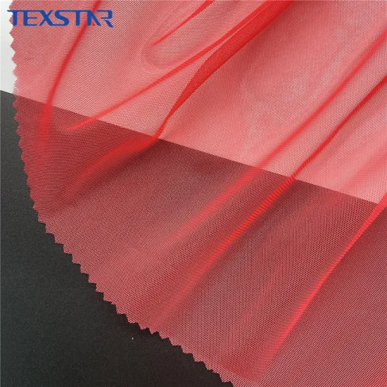 MOQ 100m Nylon Soft Diamond Tulle Mesh Fabric